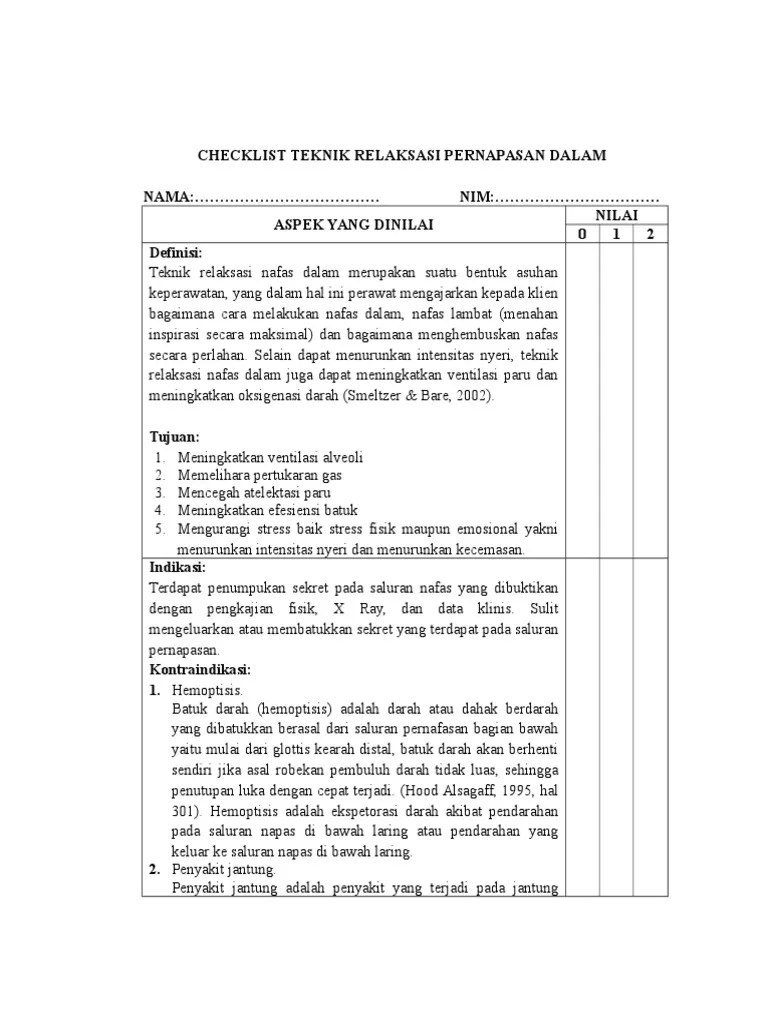 Relaksasi Nafas Dalam