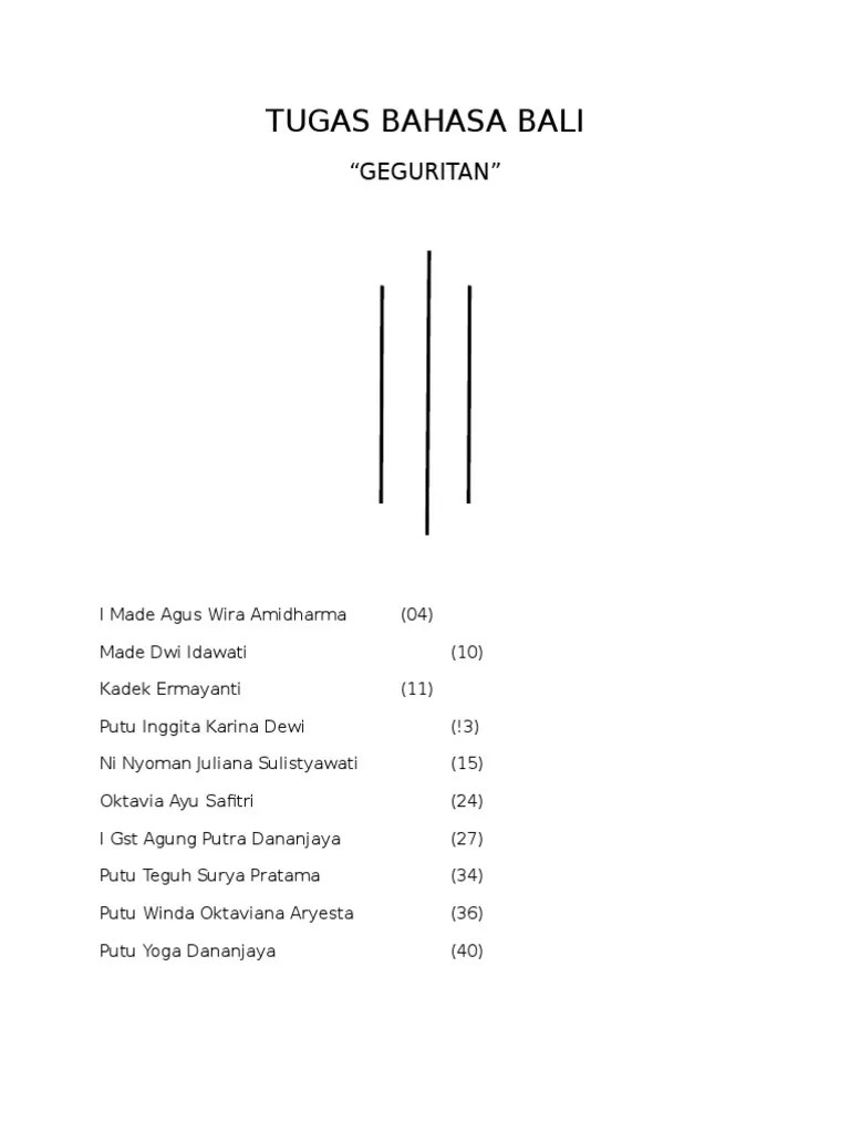 Bhs Bali-Pengertian Tembang | PDF