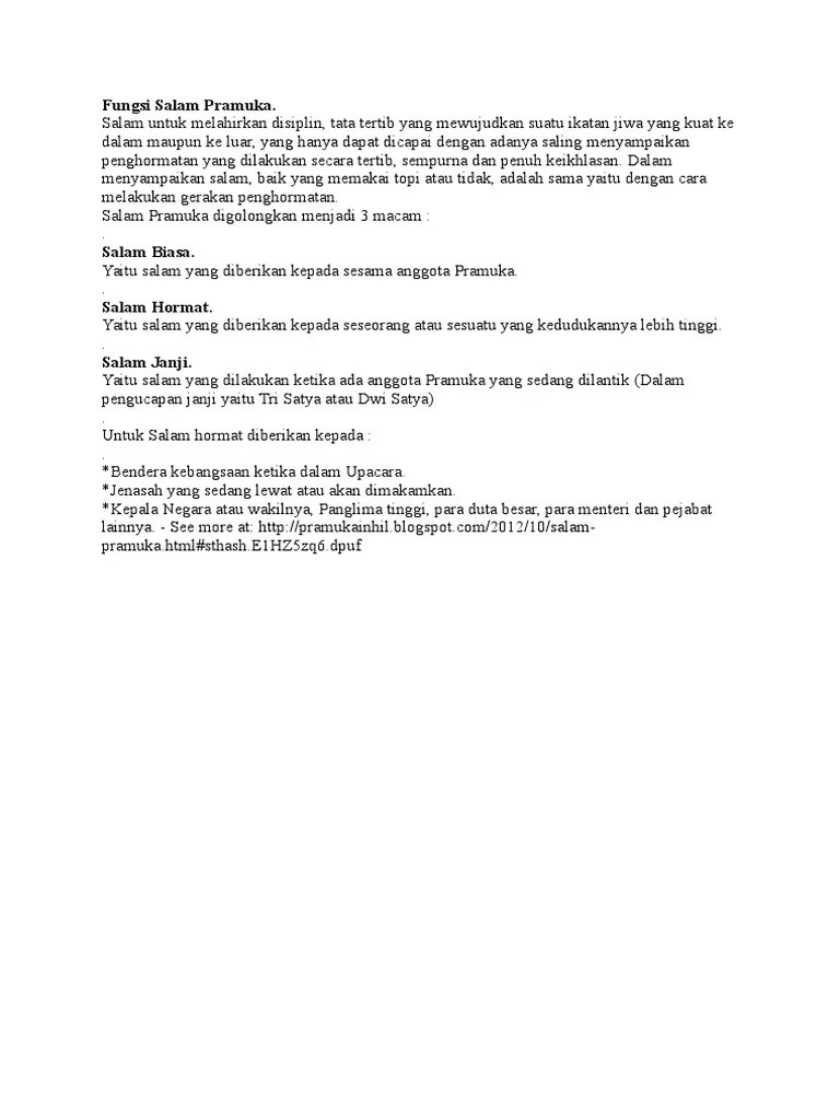 Fungsi Salam Pramuka | PDF