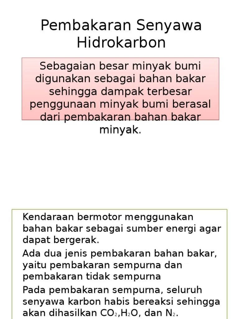 Pembakaran Senyawa Hidrokarbon | PDF