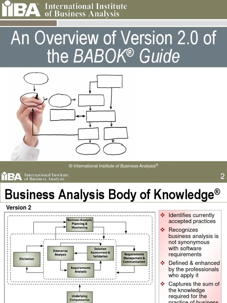 BABOK v2 Overview Short Business Analysis Knowledge