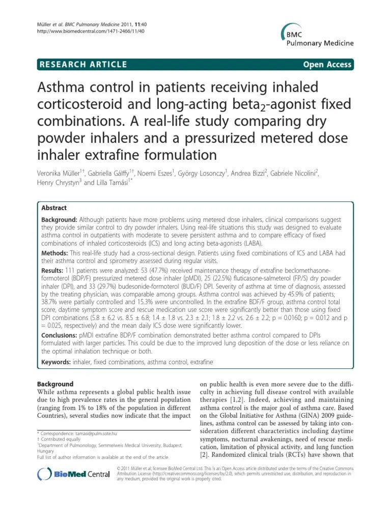 Journal Asthma Asthma Randomized Controlled Trial Free 30day