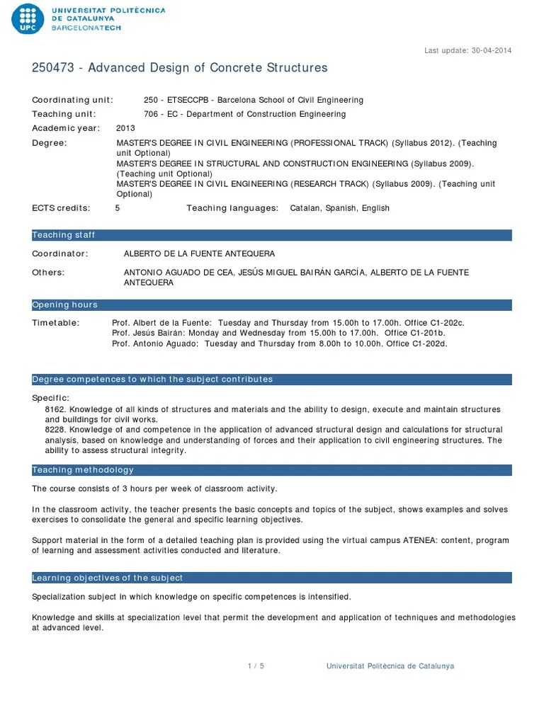 Advanced Design of Concrete Structures_UPC Prestressed Concrete