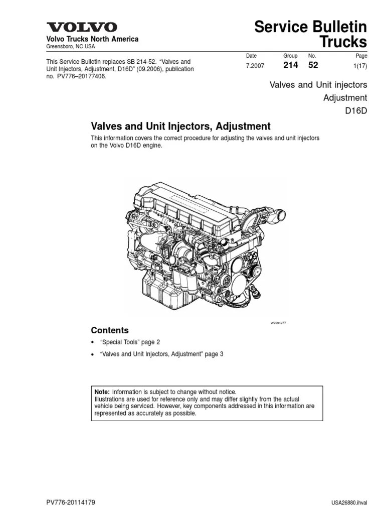 Valves and Unit Injectors, Adjustment | PDF | Fuel Injection | Truck