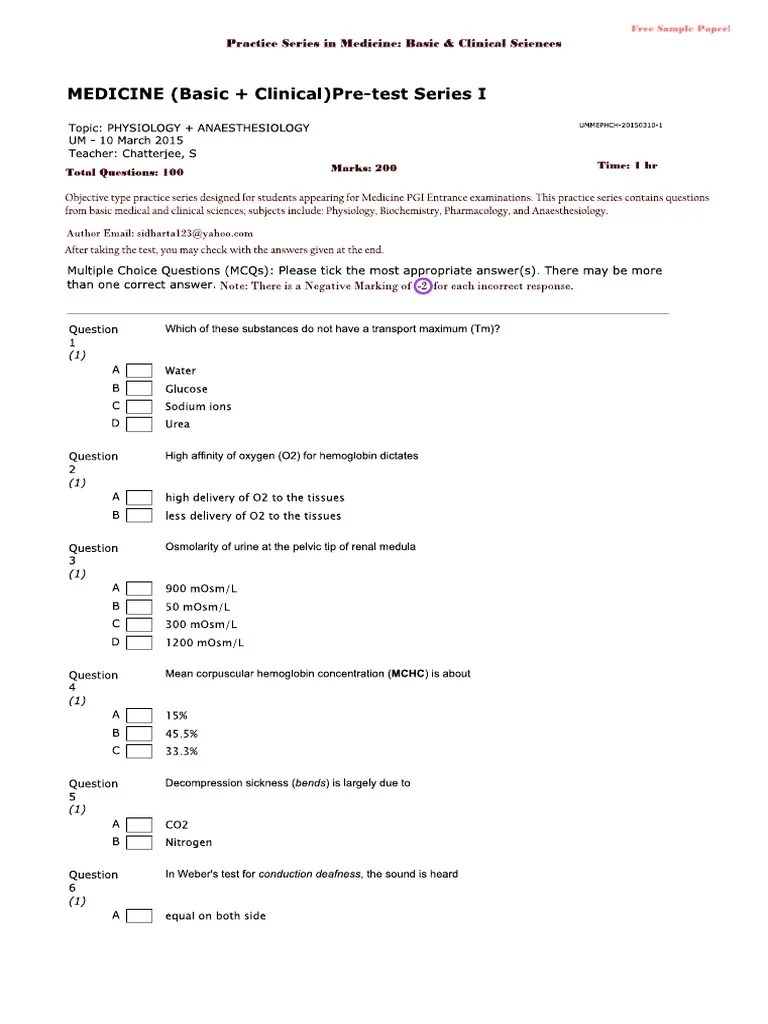 MEDICINE MCQ Clinical PreTest Series Ia.pdf Quality