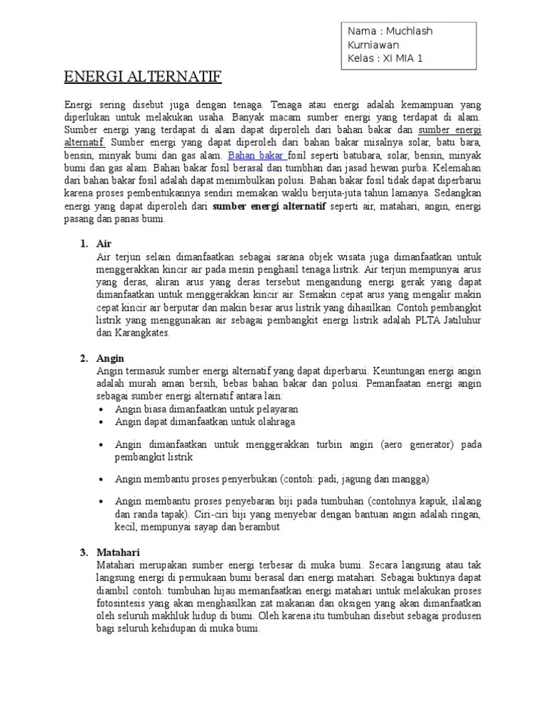 Energi Alternatif | PDF