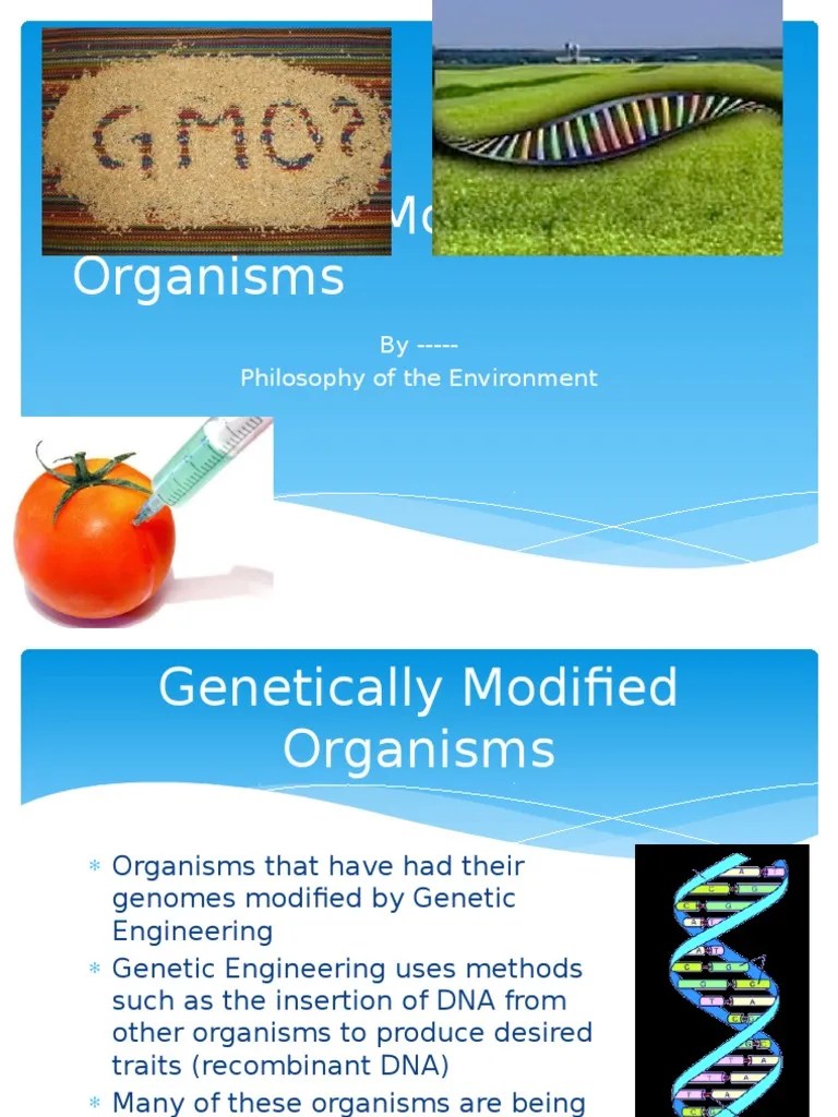 Modified Organisms Modified Food