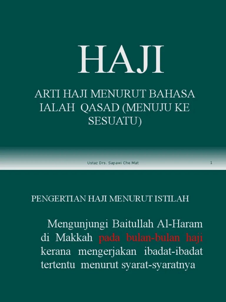 Pengertian Haji & Umrah
