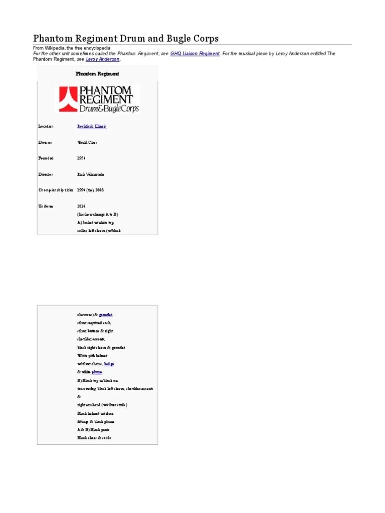 Phantom Regiment Drum and Bugle Corps PDF Classical Compositions