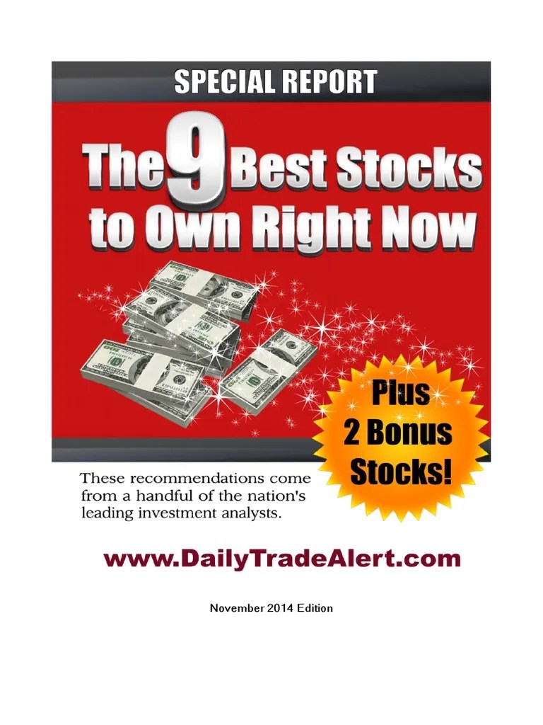 9 Best Stocks to Own Right Now November 2014 Dividend Stocks