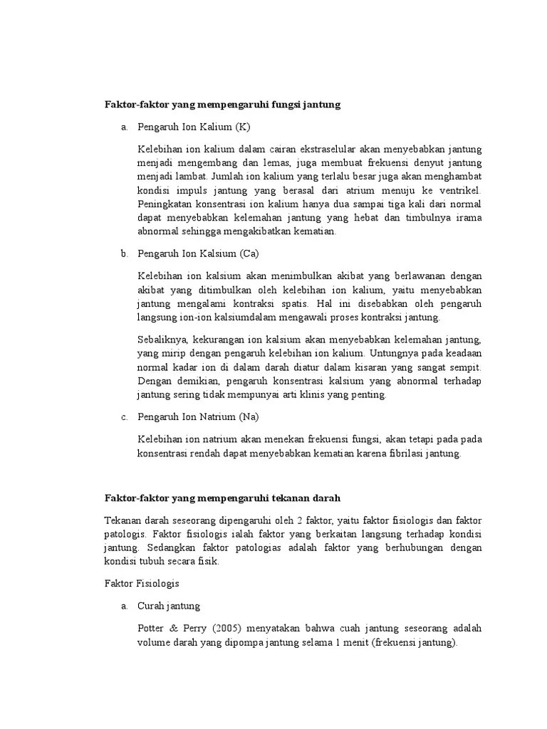 Faktor2 Mempengaruhi Fungsi Jantung | PDF