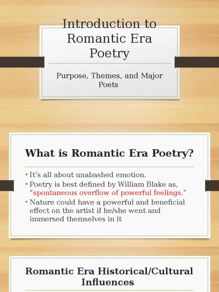 romantic poetry introduction to romantic era poetry Romanticism