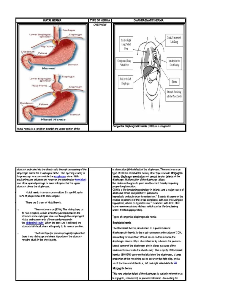 Hiatal and Diaphragmatic Hernia