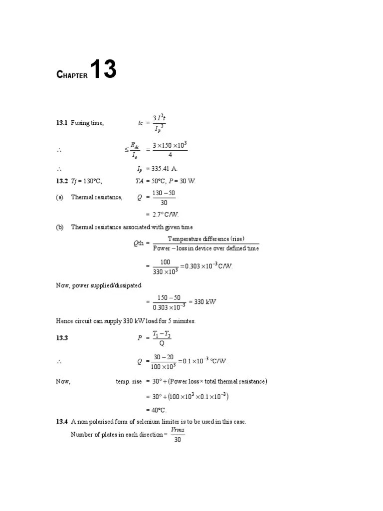 MD Singh Power Electronics Solution Manual To Chapter 13 PDF