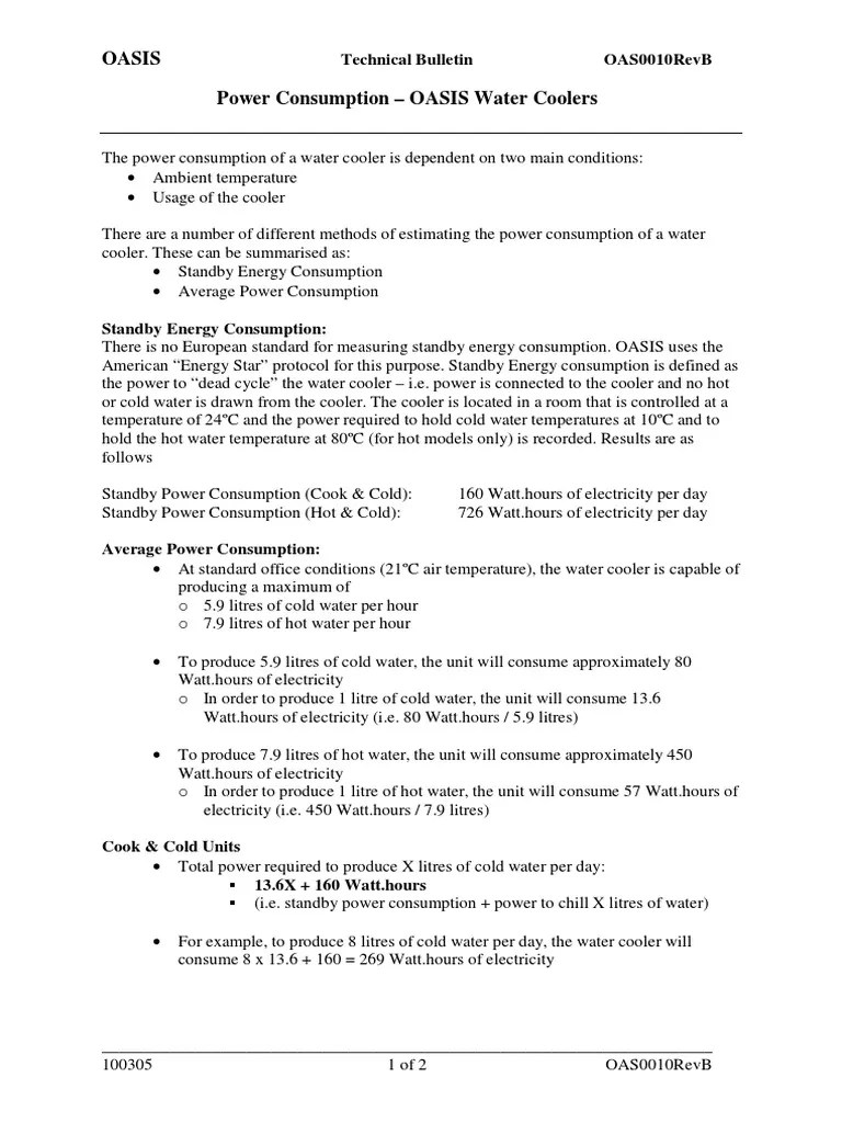 Power Consumption PDF PDF Electric Energy Consumption Water Heating