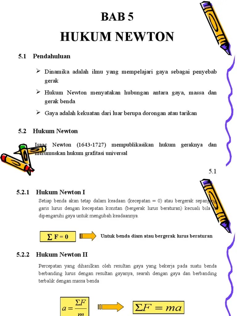 Bab5 Hukum Newton | PDF