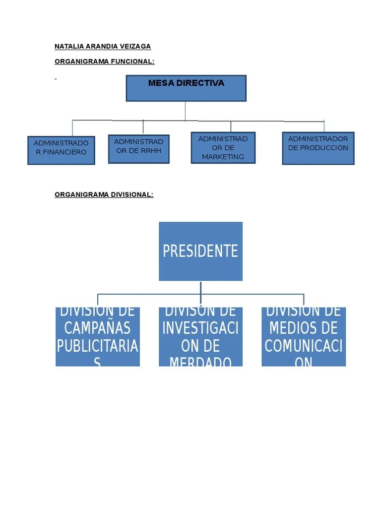 Organigrama Funcional Business