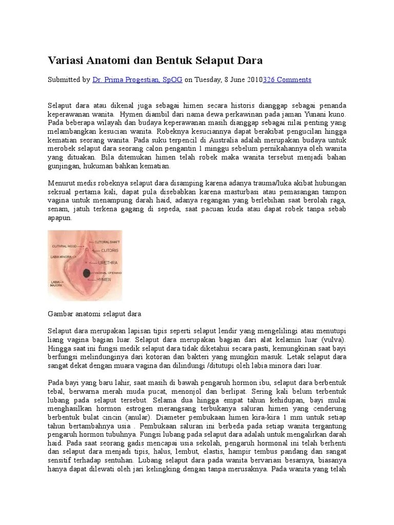 Variasi Anatomi Dan Bentuk Selaput Dara