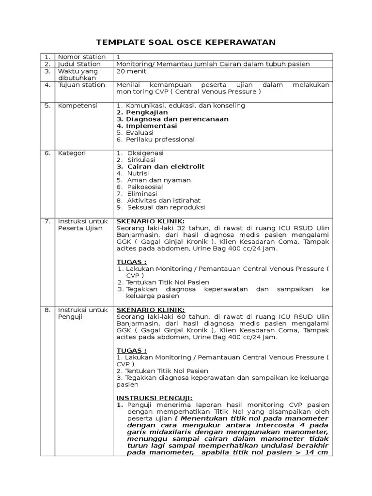Soal Klinis Template Osce Izma