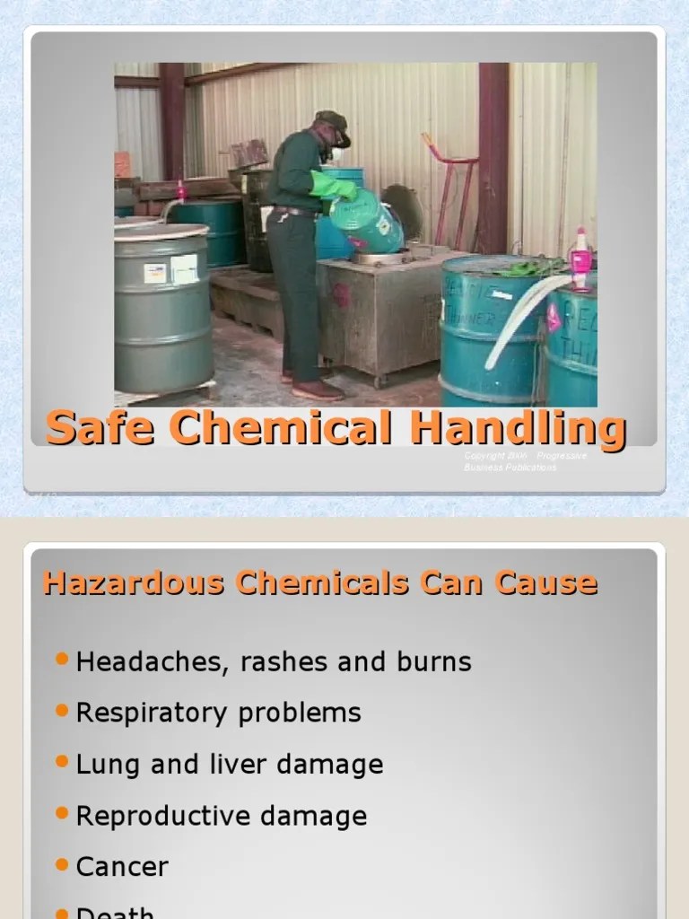 Safe Chemical Handling