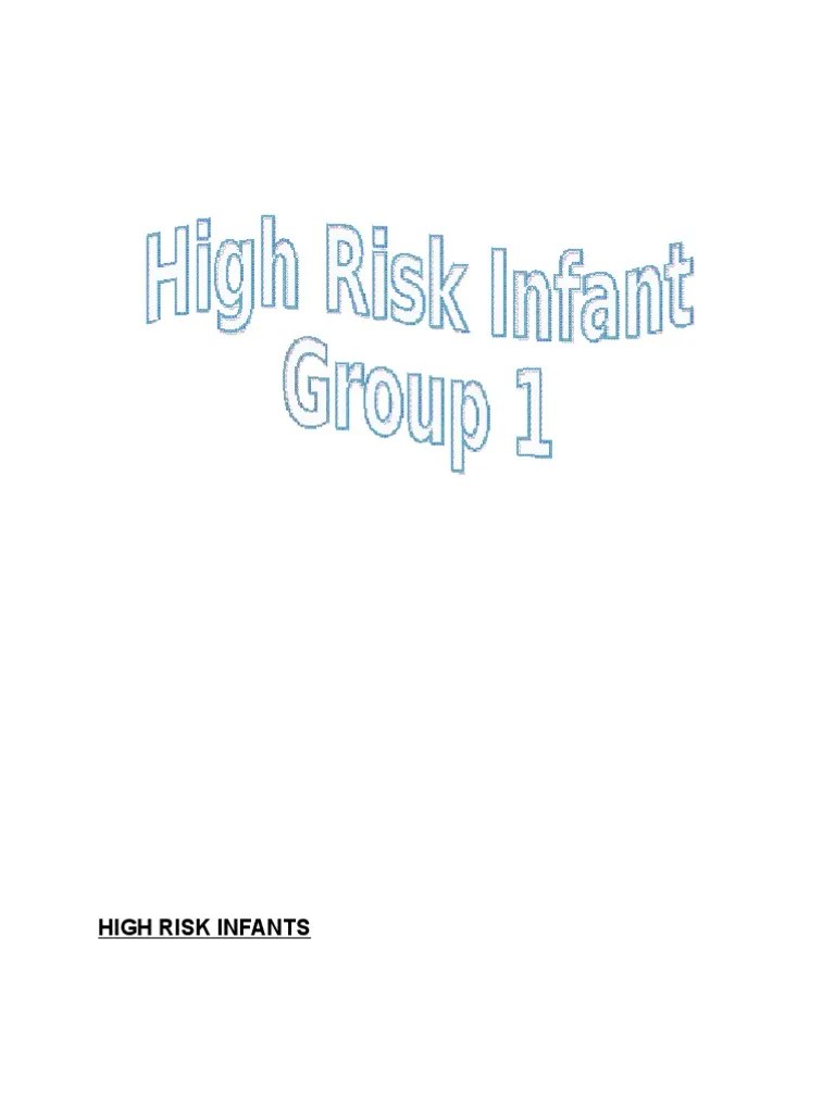 High Risk Infant Preterm Birth