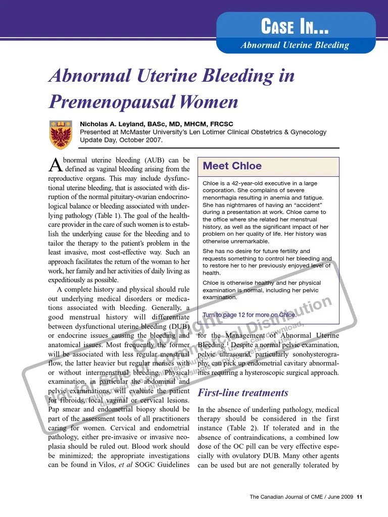 Jurnal AUB Menstruation Sexual Health