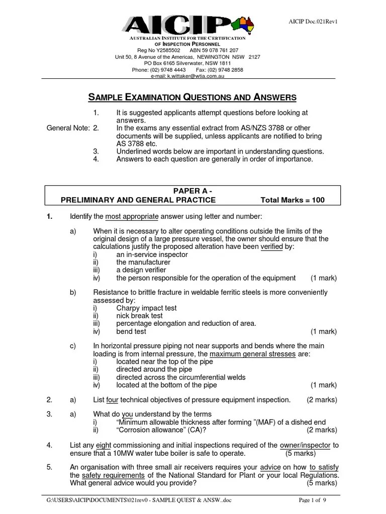 Sample Question & Answers Risk Management Safety