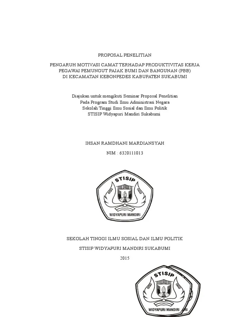 Contoh Proposal Skripsi Pajak Bumi Dan Bangunan Kumpulan Berbagai Skripsi