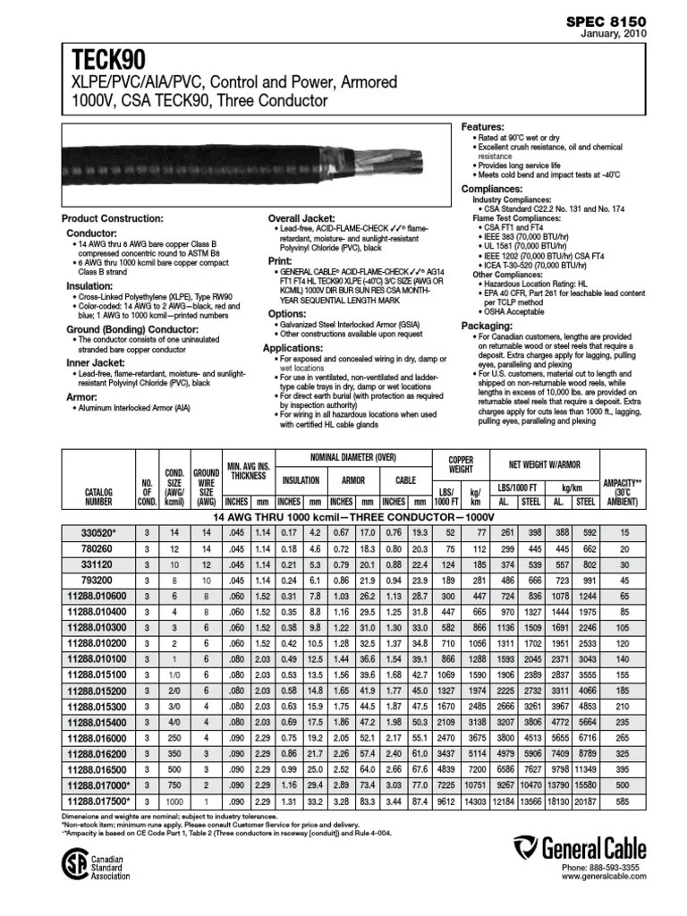 Cable Armado Teck 90 3c 1kv Electrical Wiring Electrical Conductor