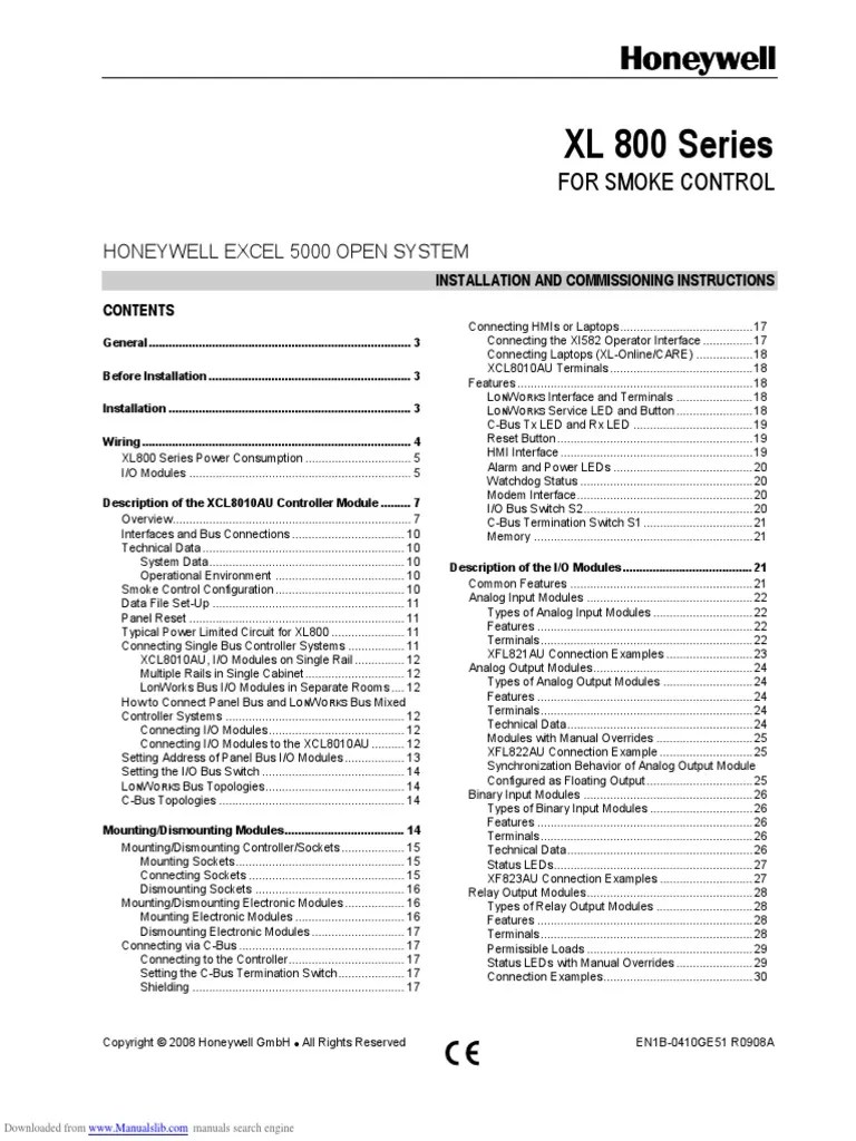 Honeywell Excel 5000 Open System | PDF | Electrical Connector