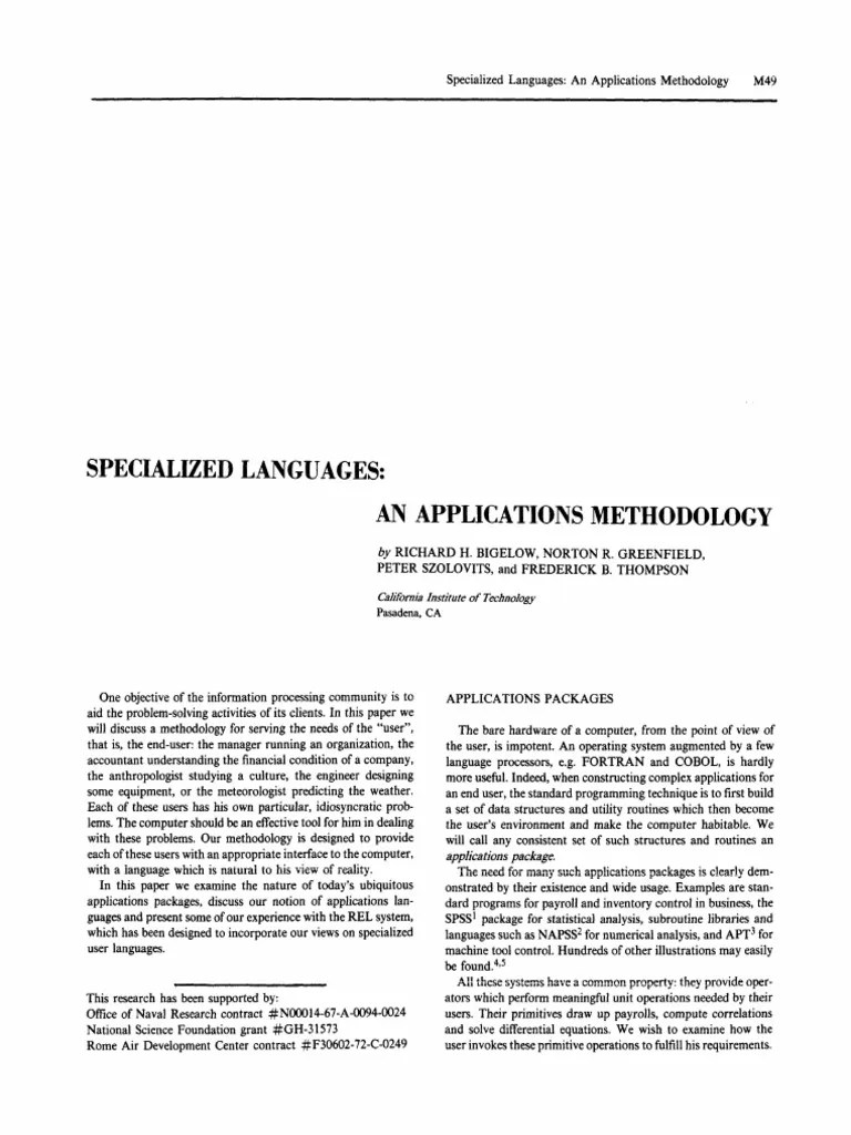 Specialized Language Parsing Programmer