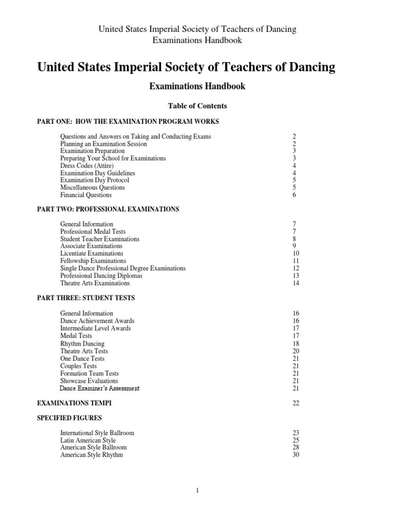 ISTD examination_handbook.pdf Ballroom Dance Test