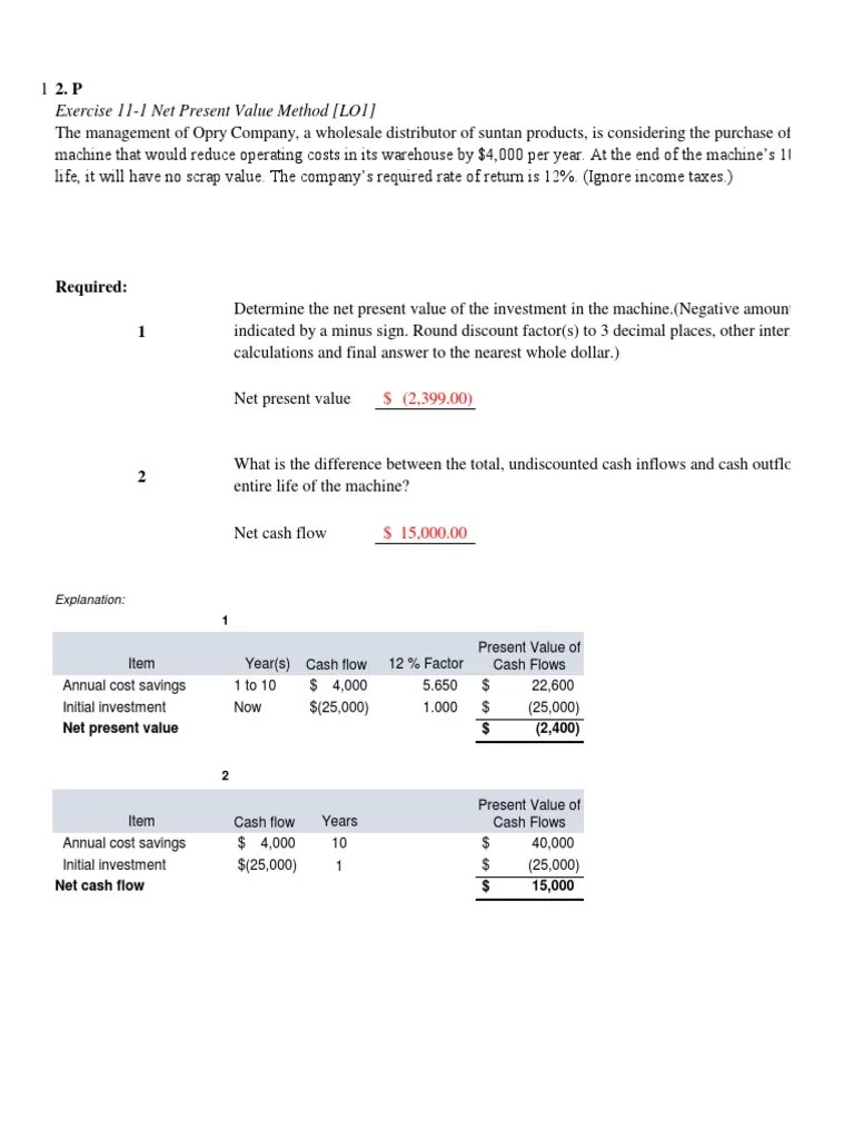 Introduction To Managerial Accounting PDF Net Present Value