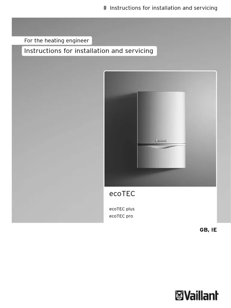 Vaillant Ecotec Plus Installation Manual PDF Water Heating Boiler