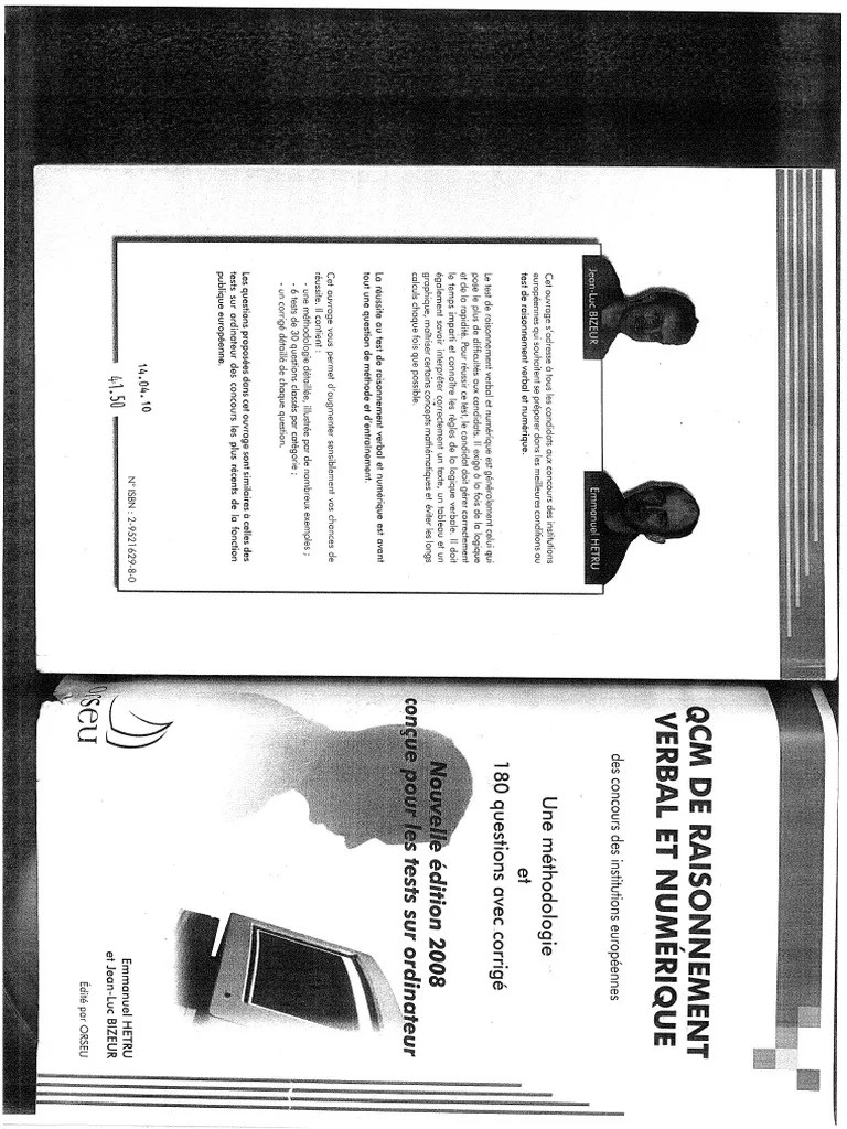 Part1-Qcm Raisonnement Verbal &amp; Numerique FR | PDF