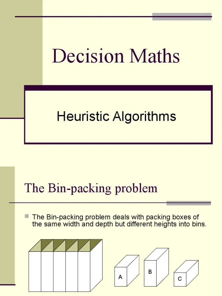 D1, L3 Bin Packing Algorithm PDF Algorithms And Data Structures