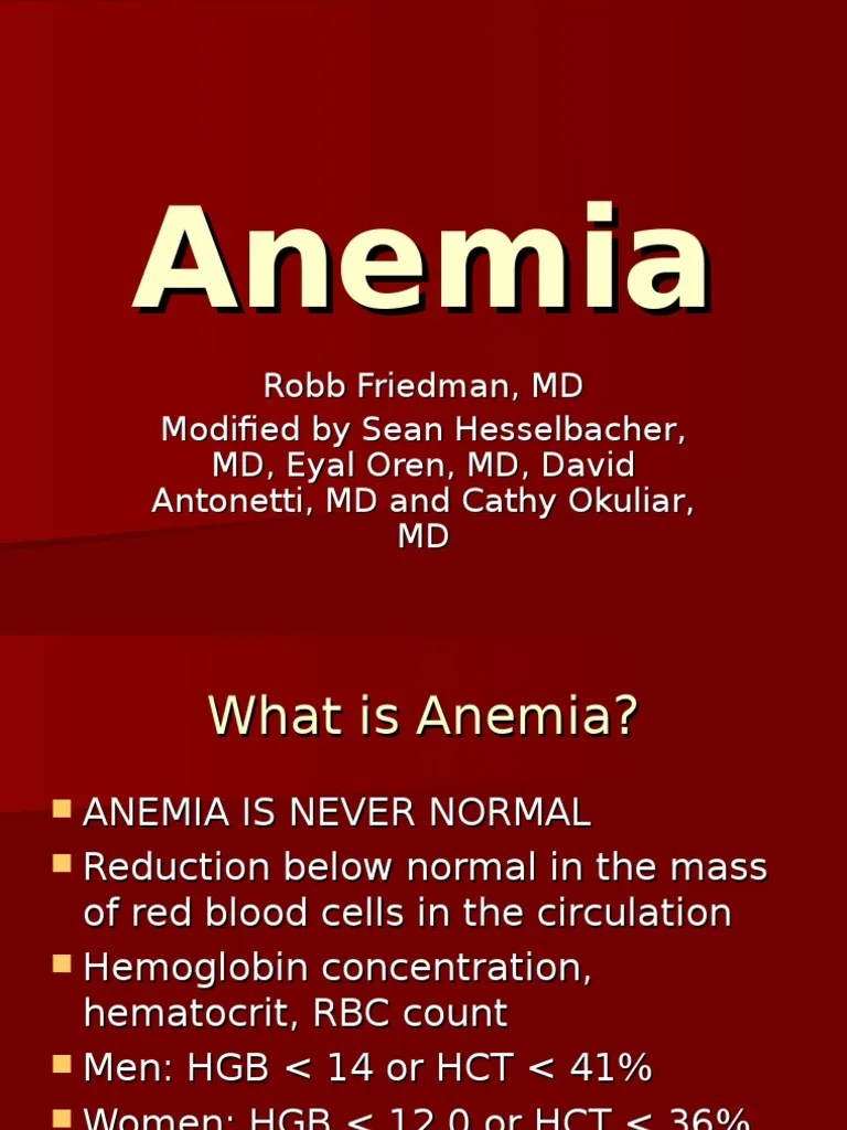 Anemia English PDF Anemia Folic Acid