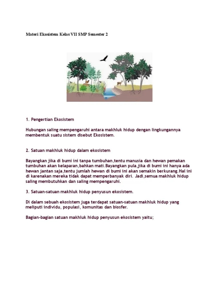 Materi Ekosistem Kelas VII SMP Semester 2