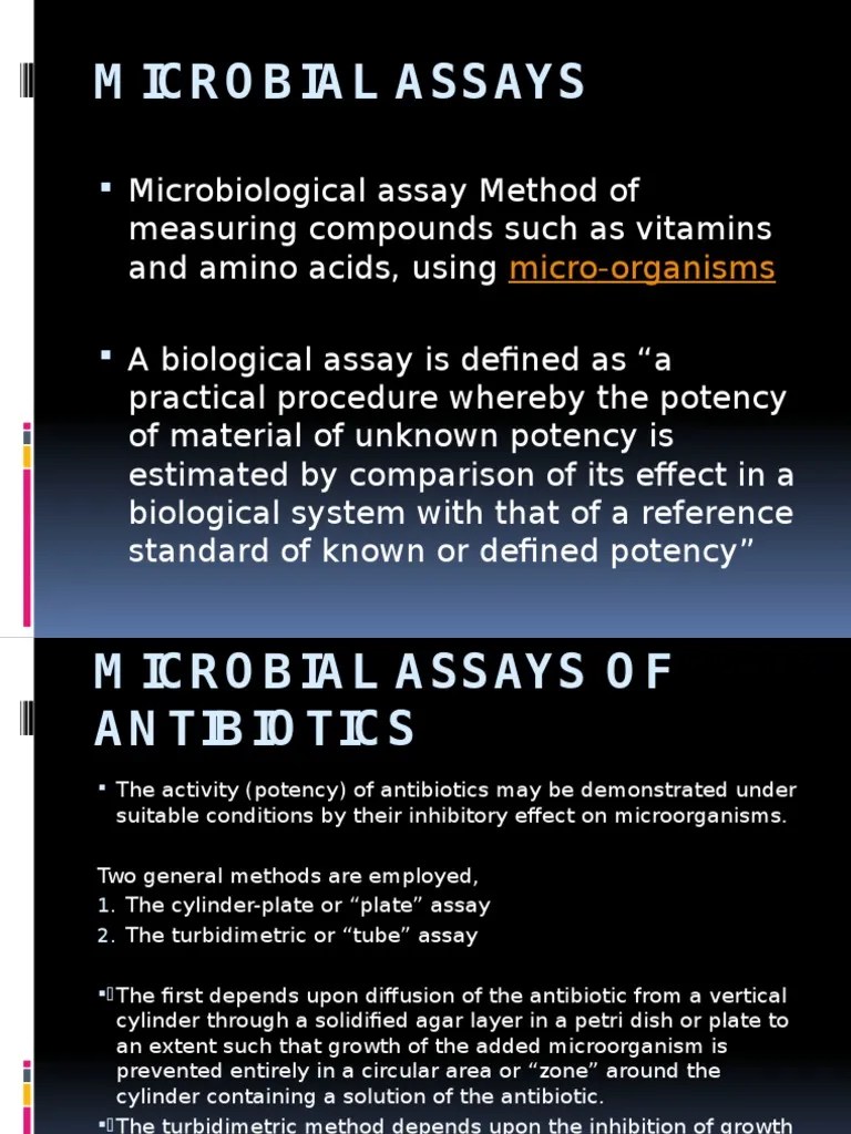 Microbial Assays Microbiology