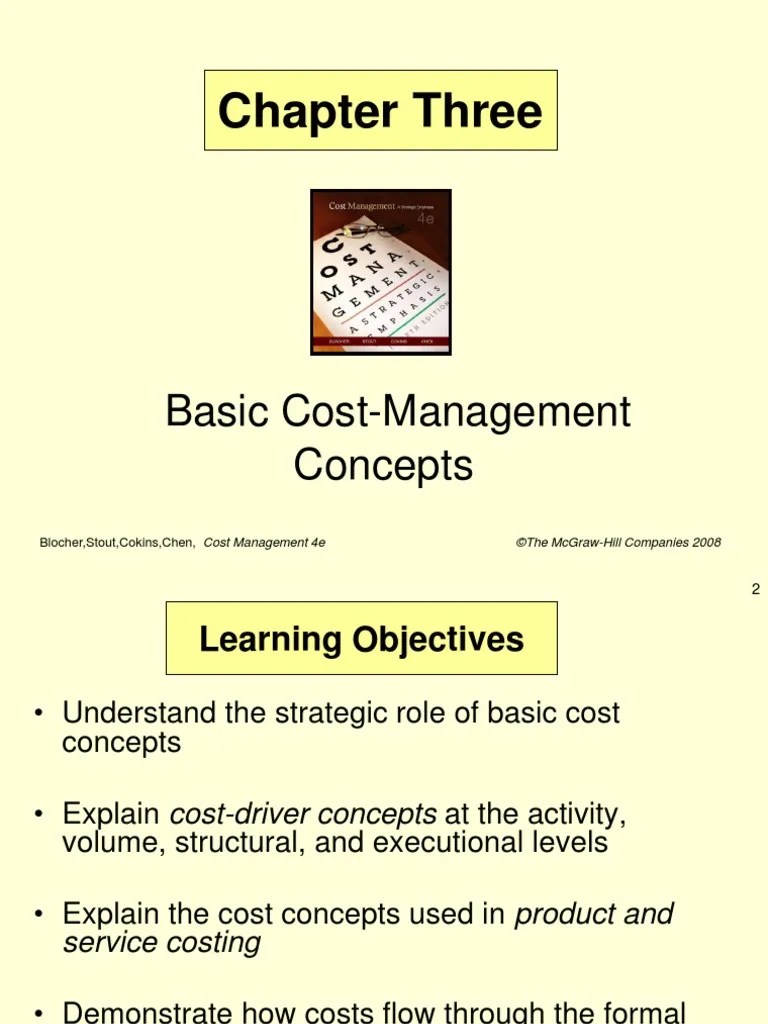 Basic Cost Concepts Cost Accounting Cost