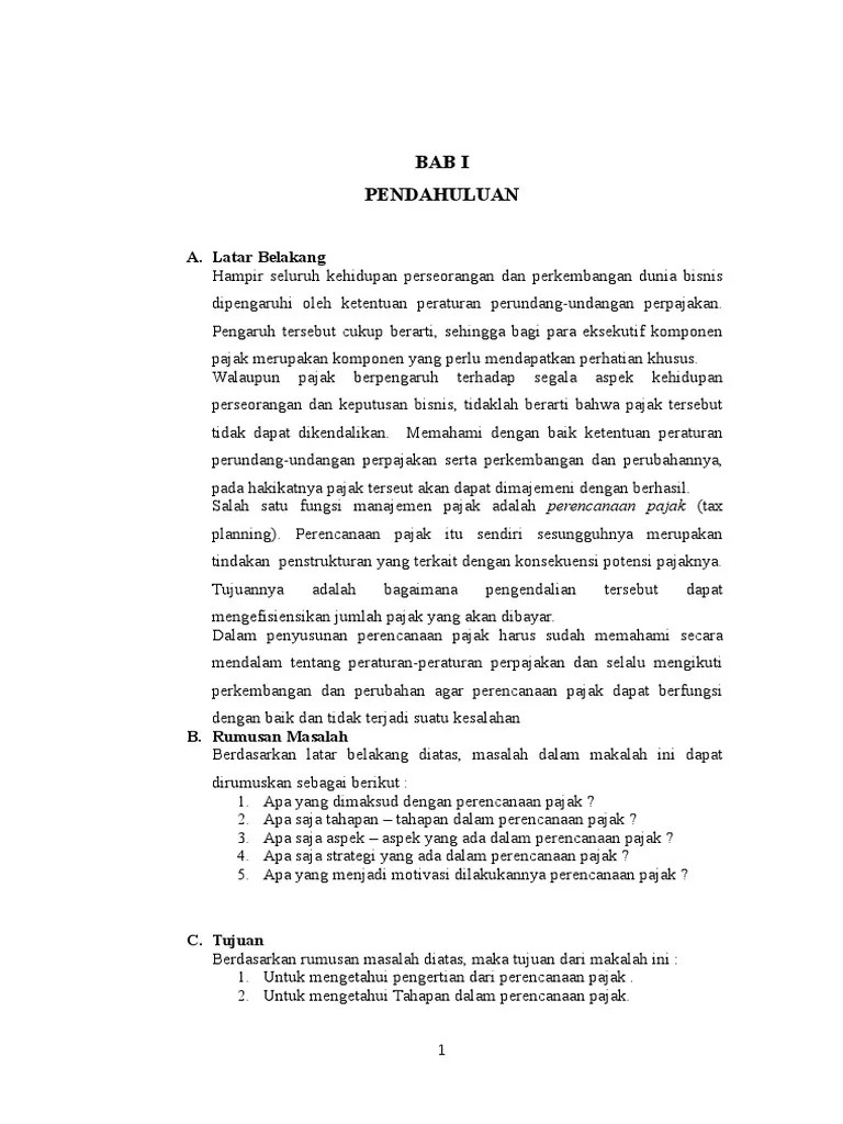 Contoh Latar Belakang Makalah Tentang Perpajakan makalaha