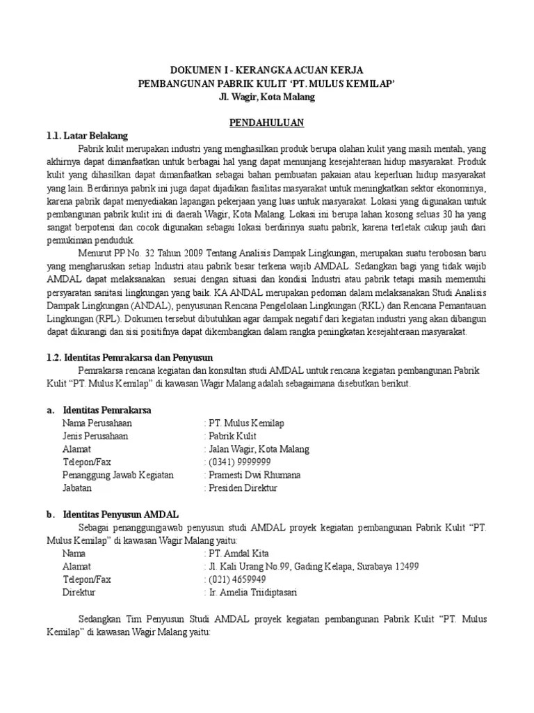 Dokumen-1-Amdal Fix Fix 2003 | PDF