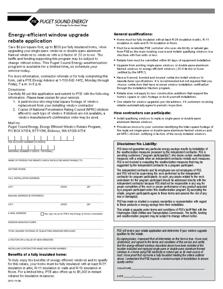 EnergyEfficient Window Upgrade Rebate Application Building