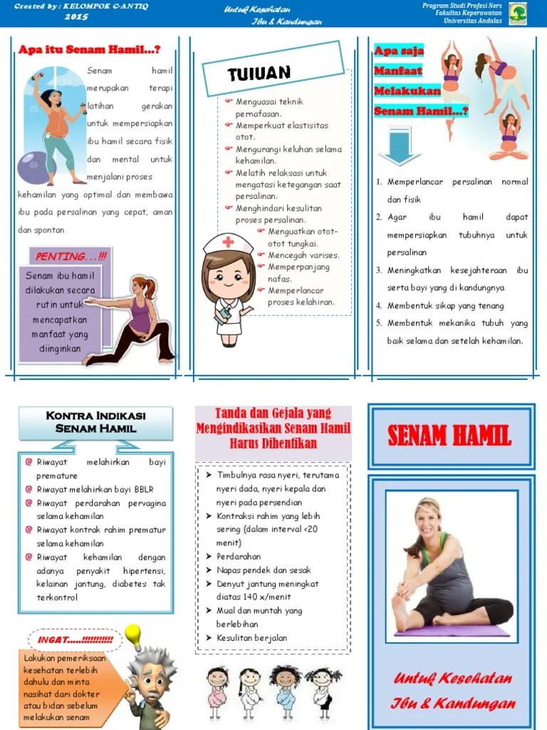 Leaflet Senam Hamil