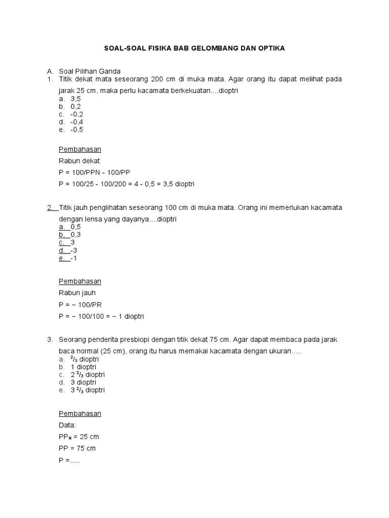 Soal-Soal Dinda Fisika | PDF