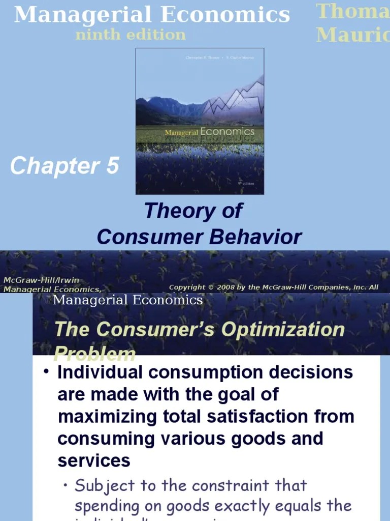 Chapter_5 Theory of Consumer Behaviour Demand Demand Curve