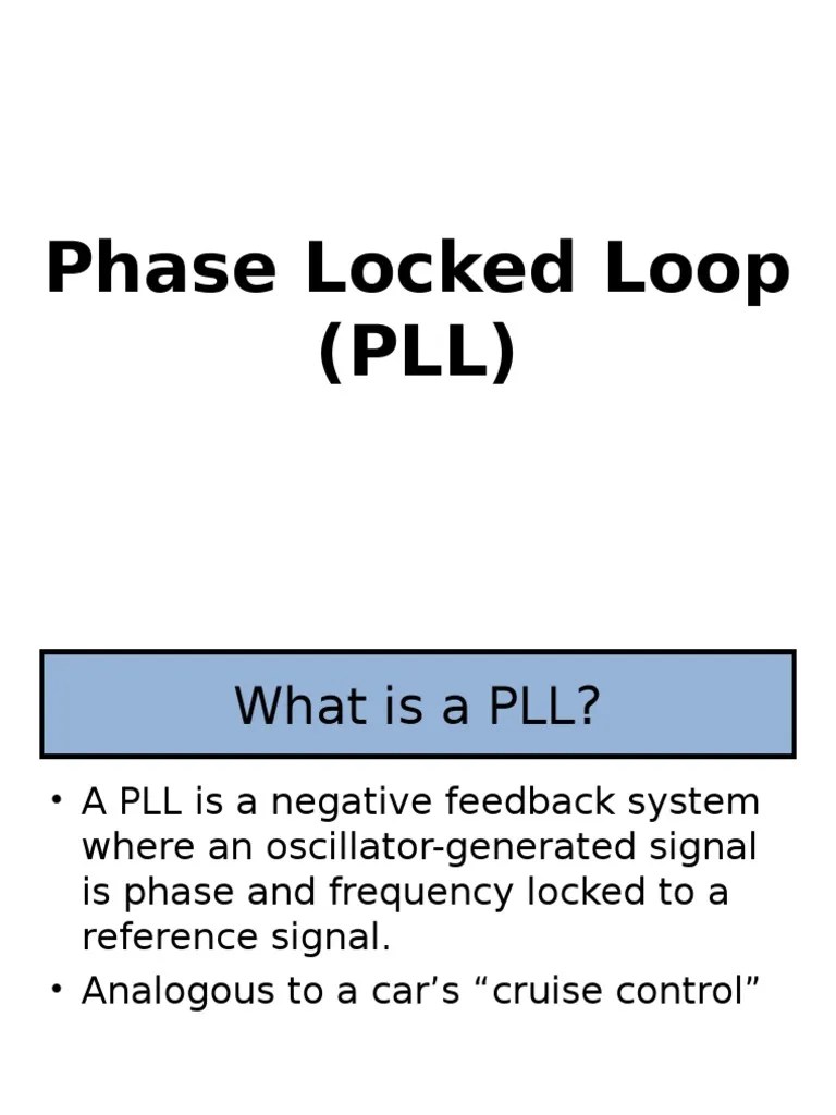 Chapter 5 Phase Locked Loop PDF Detector (Radio) Oscillation