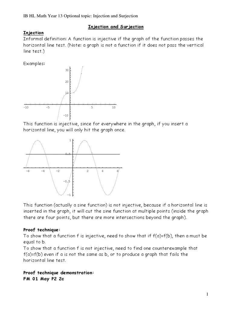 Injection and Surjection Function (Mathematics) Exponential