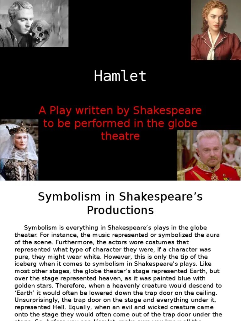 Hamlet powerpoint Hamlet Theatre
