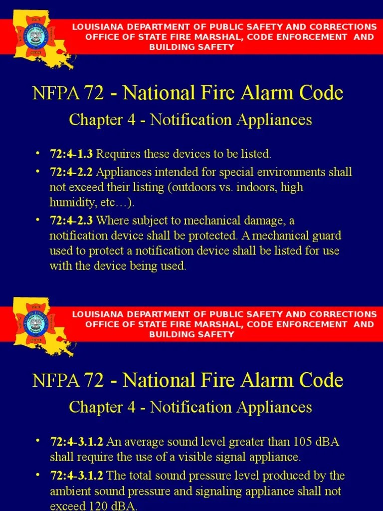 NFPA 72 National Fire Alarm Code Firefighting Safety